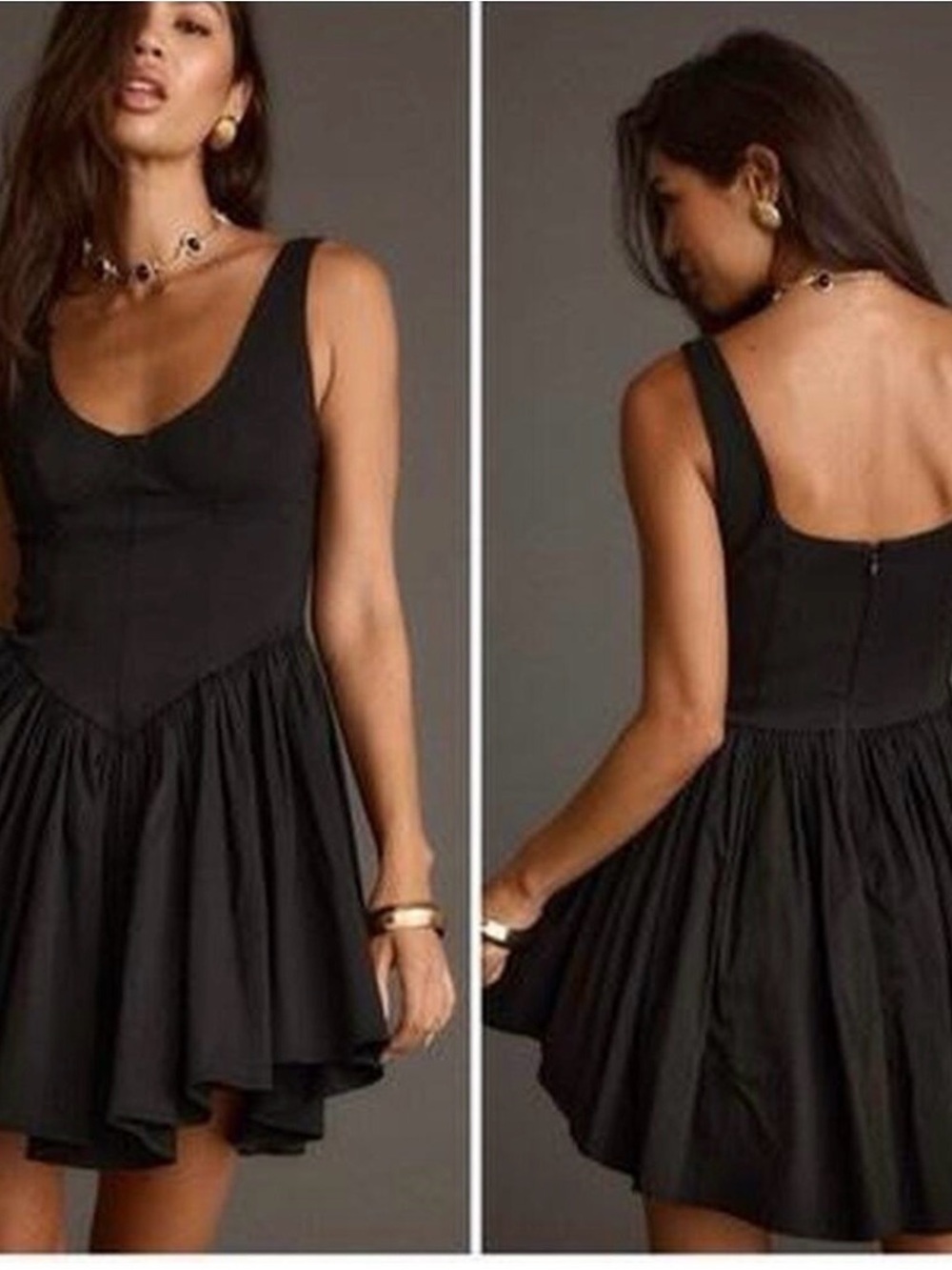 12th tribe black mini dress